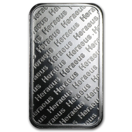 1 Oz Silver Bar - Heraeus Image of 1 Oz Silver Bar - Heraeus