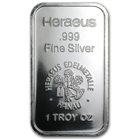 Image of 1 Oz Silver Bar - Heraeus