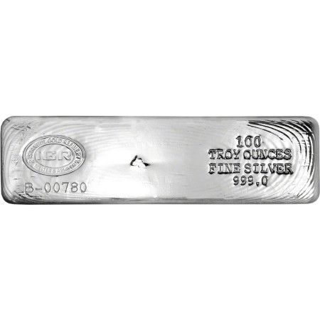 Image of 100 Oz IGR Silver Cast Bar (Istanbul Gold Refinery)