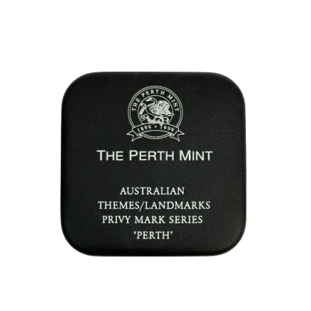 1 Oz Australia Kookaburra Silver Coin 1999 - "Perth" Privy Mark (w/Box & Cert) Image of 1 Oz Australia Kookaburra Silver Coin 1999 - "Perth" Privy Mark (w/Box & Cert)