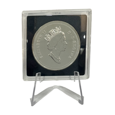 125th Anniversary of the Royal Canadian Mounted Police Sterling Silver Dollar Coin (1998) Image of 125th Anniversary of the Royal Canadian Mounted Police Sterling Silver Dollar Coin (1998)