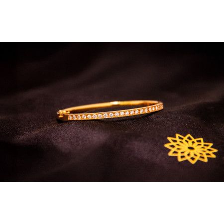 Image of 18k Yellow Gold Bracelet with White Diamonds, (15.6g pure gold, 25 x Diamonds, Total 1.31ct F VS)