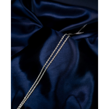 18K White Gold Twisted Rope Chain, 69cm, 23.24 grams Image of 18K White Gold Twisted Rope Chain, 69cm, 23.24 grams