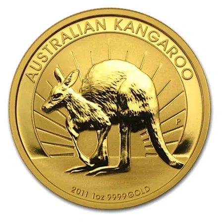 Image of 1 Oz Australian Kangaroo Gold Coin BU 2011
