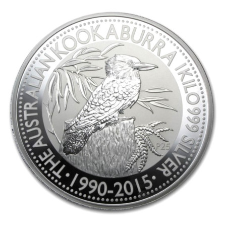 2015 Australia 1 kilo Silver Kookaburra BU Image of 2015 Australia 1 kilo Silver Kookaburra BU