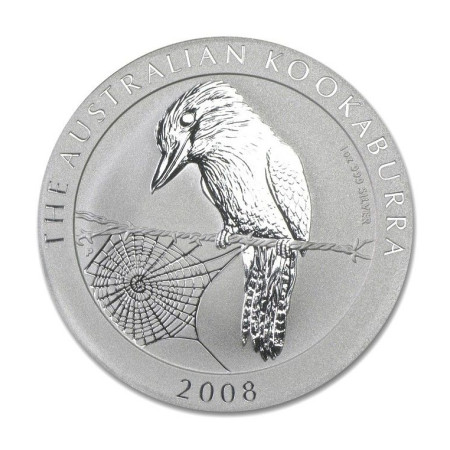 2008 Kookaburra Australian 1 oz .999 Fine BU Silver Coin Image of 2008 Kookaburra Australian 1 oz .999 Fine BU Silver Coin
