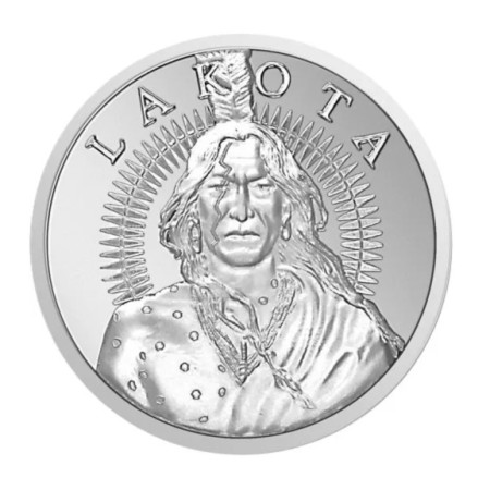 Image of 1 oz Lakota Crazy Horse Round .999% Fine Silver