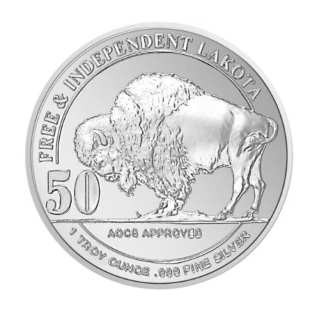 1 oz Lakota Crazy Horse Round .999% Fine Silver Image of 1 oz Lakota Crazy Horse Round .999% Fine Silver