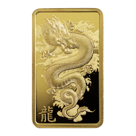 5 gram Gold Year 2024 PAMP Suisse Legend of the Azure Dragon Bar (In Assay CertiCard) Image of 5 gram Gold Year 2024 PAMP Suisse Legend of the Azure Dragon Bar (In Assay CertiCard)