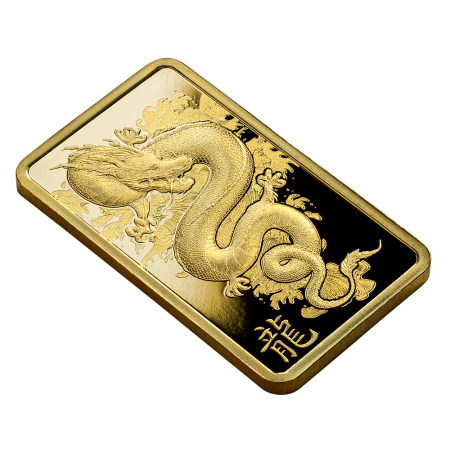 5 gram Gold Year 2024 PAMP Suisse Legend of the Azure Dragon Bar (In Assay CertiCard) Image of 5 gram Gold Year 2024 PAMP Suisse Legend of the Azure Dragon Bar (In Assay CertiCard)