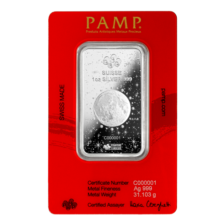 1 Oz Silver Year 2024 PAMP Suisse Legend of the Azure Dragon Bar (In Assay CertiCard) Image of 1 Oz Silver Year 2024 PAMP Suisse Legend of the Azure Dragon Bar (In Assay CertiCard)