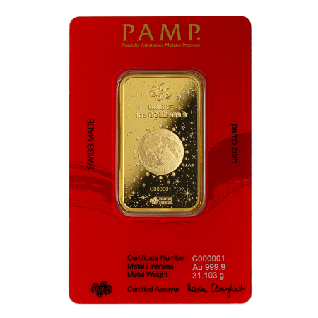 Image of 1 Oz Gold Year 2024 PAMP Suisse Legend of the Azure Dragon Bar (In Assay CertiCard) 