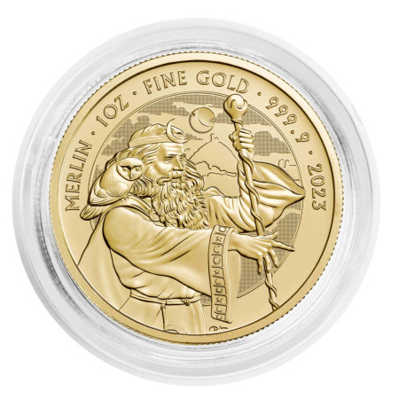 1oz 2023 Mythical Merlin Gold Coin | UK Royal Mint Image of 1oz 2023 Mythical Merlin Gold Coin | UK Royal Mint