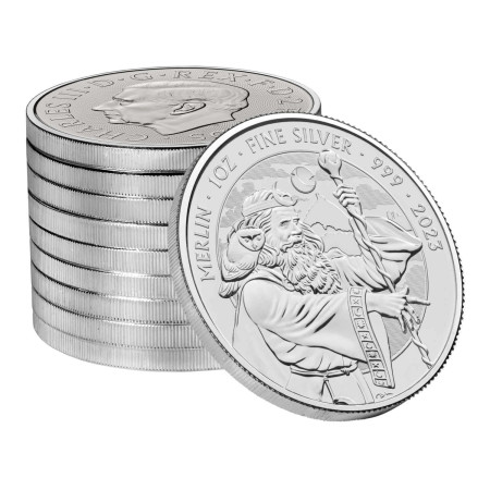 1 Oz 2023 Mythical Merlin Silver Coin Image of 1 Oz 2023 Mythical Merlin Silver Coin