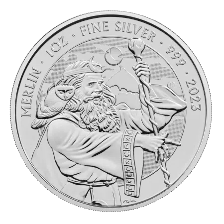 Image of 1 Oz 2023 Mythical Merlin Silver Coin