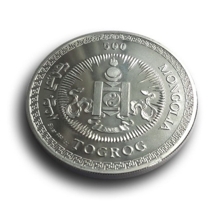 Mongolia 500 Tögrög Year of the Rat 2008, Silver 1oz Image of Mongolia 500 Tögrög Year of the Rat 2008, Silver 1oz