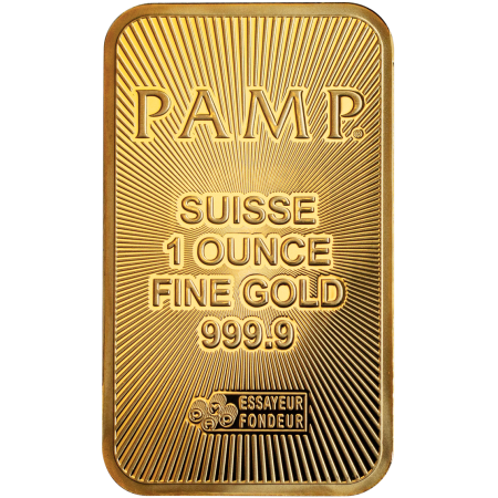 Image of PAMP Suisse 999.9 Pure 1oz Gold Bar