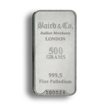 Palladium Minted Bar - 500 grams 999.5% | In Singapore le Freeport