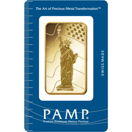 Image of 100 gram PAMP Suisse Liberty Gold Minted Bar