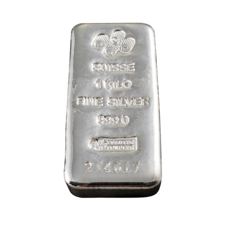 PAMP Suisse 1 Kilo Cast 999 Silver Bar Image of PAMP Suisse 1 Kilo Cast 999 Silver Bar