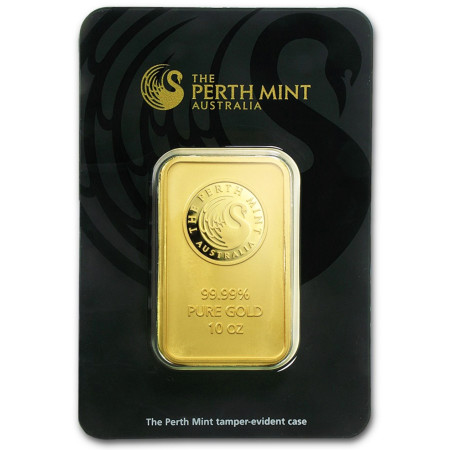 10 Oz Perth Mint Gold Minted Bar 999.9% Image of 10 Oz Perth Mint Gold Minted Bar 999.9%