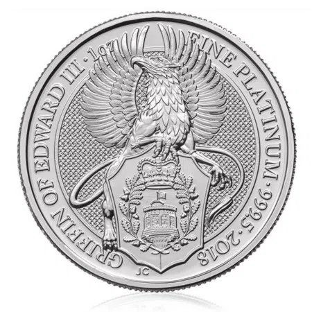 1 Oz Queen's Beast Griffin Platinum Coin 2018