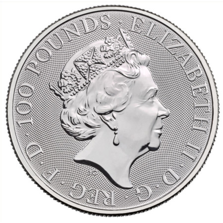 1 Oz Queen's Beast Red Dragon Platinum Coin 2018 Image of 1 Oz Queen's Beast Red Dragon Platinum Coin 2018