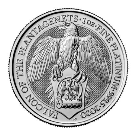 Image of 1 Oz Queen's Beast Falcon Platinum Coin 2020