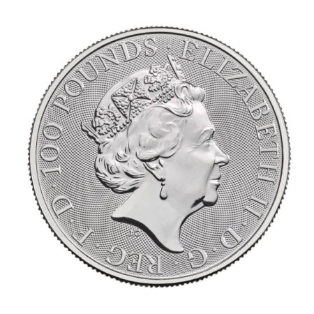 1 Oz Queen's Beast White Horse of Hanover Platinum Coin 2021 Image of 1 Oz Queen's Beast White Horse of Hanover Platinum Coin 2021