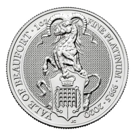 Image of 1 Oz Queen's Beasts Yale of Beaufort Platinum Coin 2020