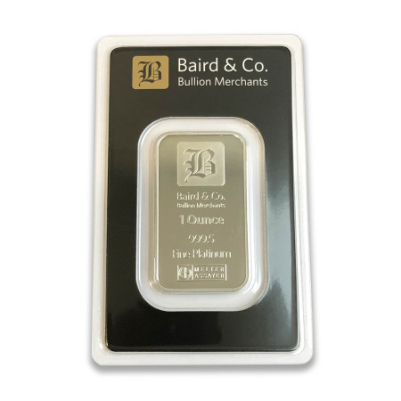 Image of Platinum 1 Oz Baird & Co & Argor-Heraeus Minted bar