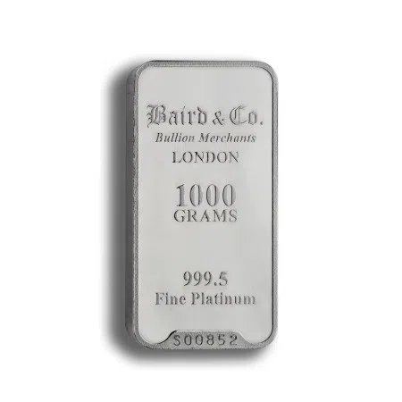 Image of Platinum Investment Bar - 1000 grams, 999.5% Pt