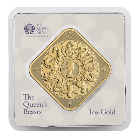 1 Oz Queen's Beasts Gold Minted Bar