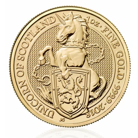The Queen's Beasts 2018 - The Unicorn of Scotland - 1 oz Gold Bullion Coin