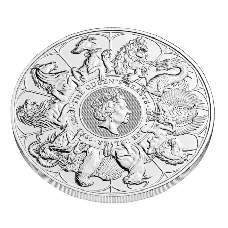 10 oz Queen's Beast Completer .9999% Fine Silver Coin 2022 Image of 10 oz Queen's Beast Completer .9999% Fine Silver Coin 2022