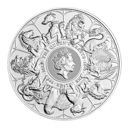 Image of 10 oz Queen's Beast Completer .9999% Fine Silver Coin 2022