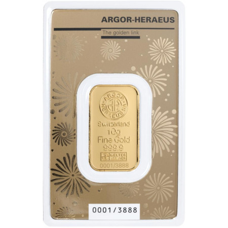 Image of 10 Gram Argor-Heraeus Lunar Rat Gold Bar 2020