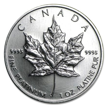 1 Oz Canada Maple Leaf .9995 Platinum Coin BU 2012