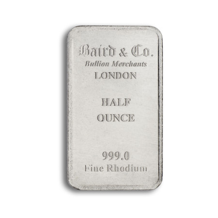 Image of Half ounce Rhodium bar