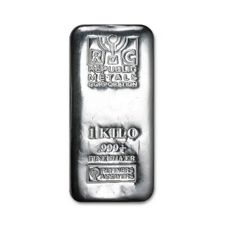 Image of 1 kg RMC Silver Cast Bar