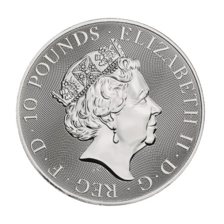 10 oz The Royal Arms .999% Fine Silver Coin BU 2021 (In Capsule) Image of 10 oz The Royal Arms .999% Fine Silver Coin BU 2021 (In Capsule)