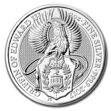 Image of 2oz Silver Queen's Beasts - The Griffin Year 2017