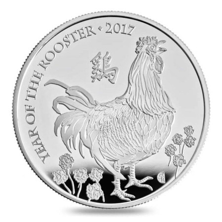 Image of Lunar Year of the Rooster 2017 1oz Silver – Royal Mint
