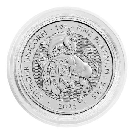 1 Oz Tudor Beasts - The Seymour Unicorn Platinum Coin 2024 Image of 1 Oz Tudor Beasts - The Seymour Unicorn Platinum Coin 2024