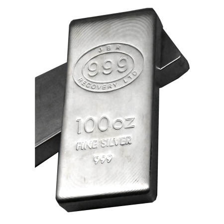 JBR UK Silver 100 Toz bar LBMA Good Delivery Image of JBR UK Silver 100 Toz bar LBMA Good Delivery