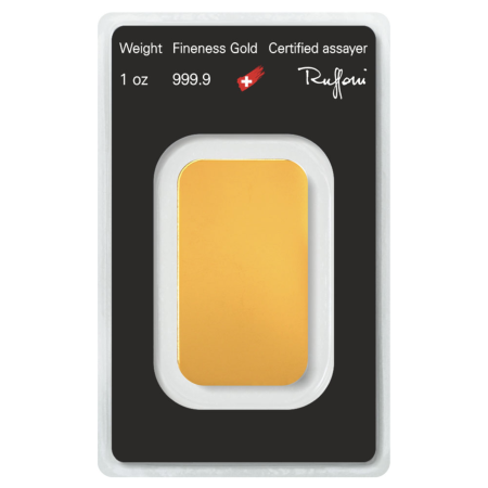 1 Oz Gold Argor-Heraeus Minted Bar Image of 1 Oz Gold Argor-Heraeus Minted Bar