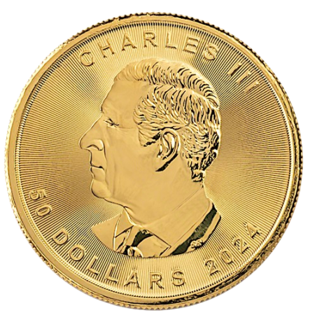 1 Toz Canadian Gold Maple Year 2024 Image of 1 Toz Canadian Gold Maple Year 2024