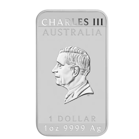 1oz 2024 Perth Mint Dragon Silver Rectangular Coin Image of 1oz 2024 Perth Mint Dragon Silver Rectangular Coin