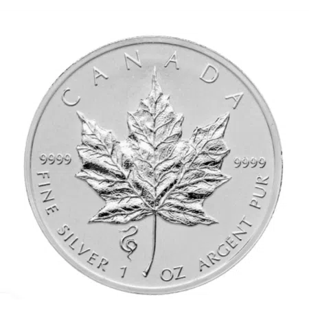 Image of 1 Oz Canadian Maple Leaf Lunar Snake Privy .9999% Fine Silver Coin 2013