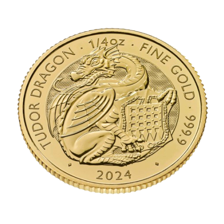 Royal Tudor Beasts 2024 Tudor Dragon 1/4 Oz Gold Bullion Coin Image of Royal Tudor Beasts 2024 Tudor Dragon 1/4 Oz Gold Bullion Coin